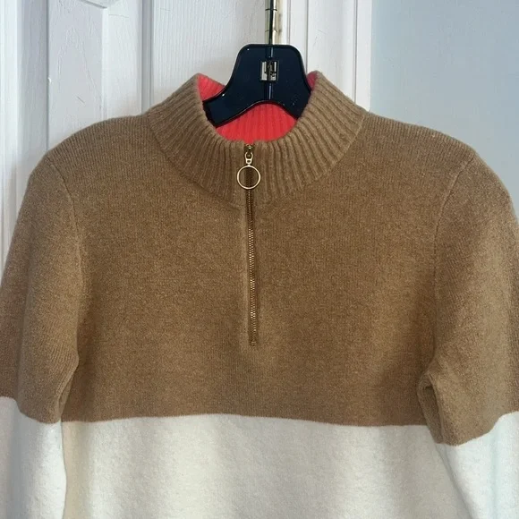 J.Crew Women's Colorblock Zip-Up Sweater Size XSmall - Picture 3 of 11